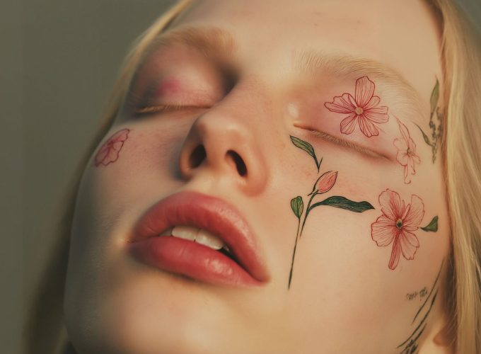 Floral Face Art Portrait Floral Face Art Portrait