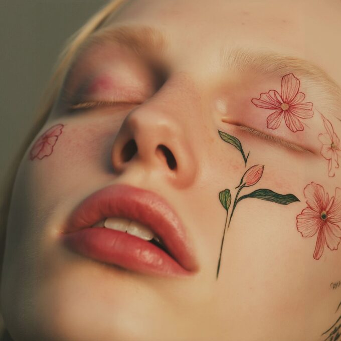 Floral Face Art Portrait Floral Face Art Portrait