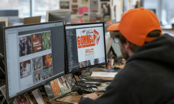 Creative Workspace with Designer Creative Workspace with Designer